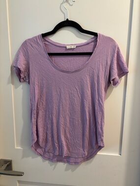 TNA Lavender Scoop Neck Short Sleeve Tee
